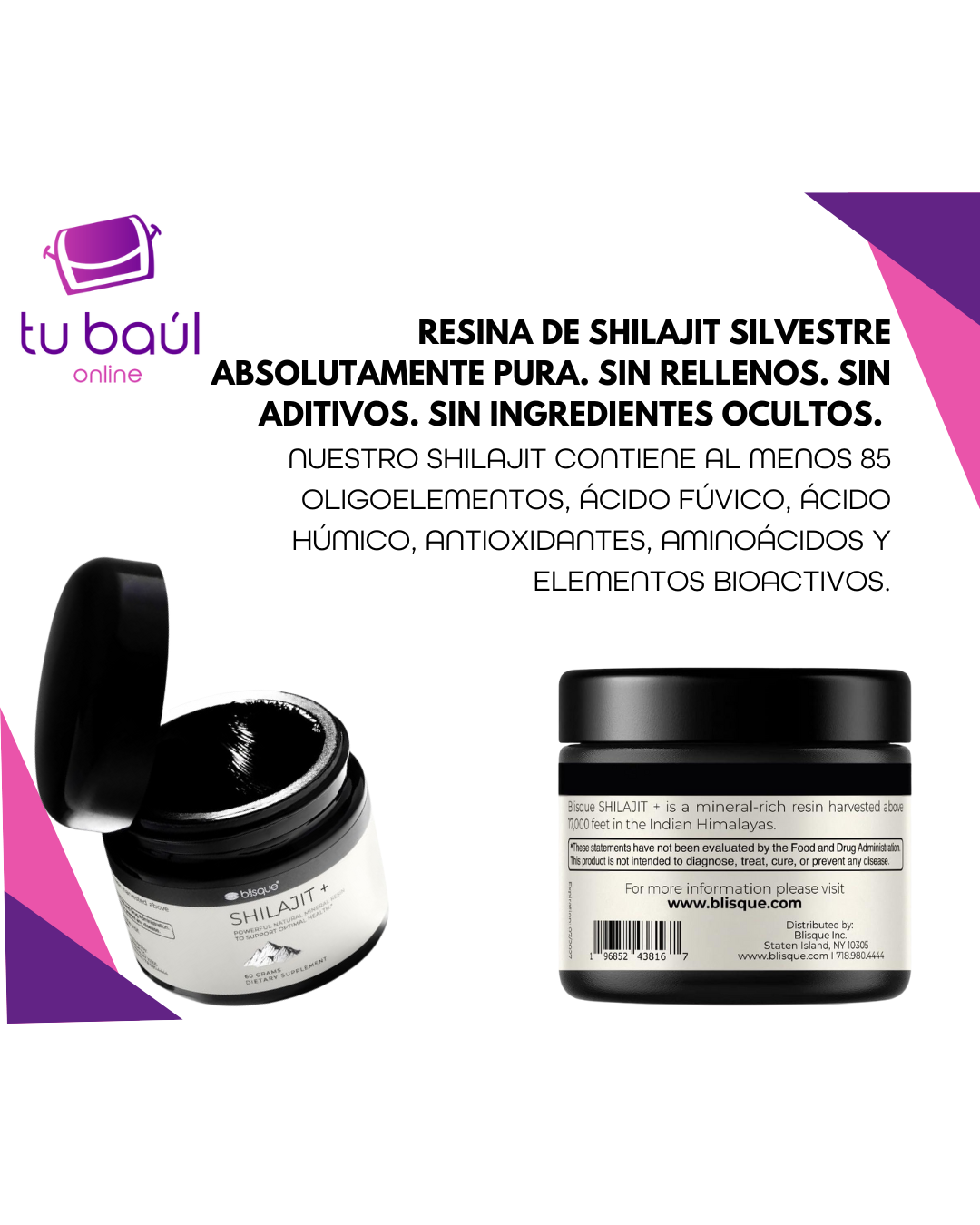 Shilajit Puro – Suplemento Natural Ayurvédico para Energía, Vitalidad y Bienestar