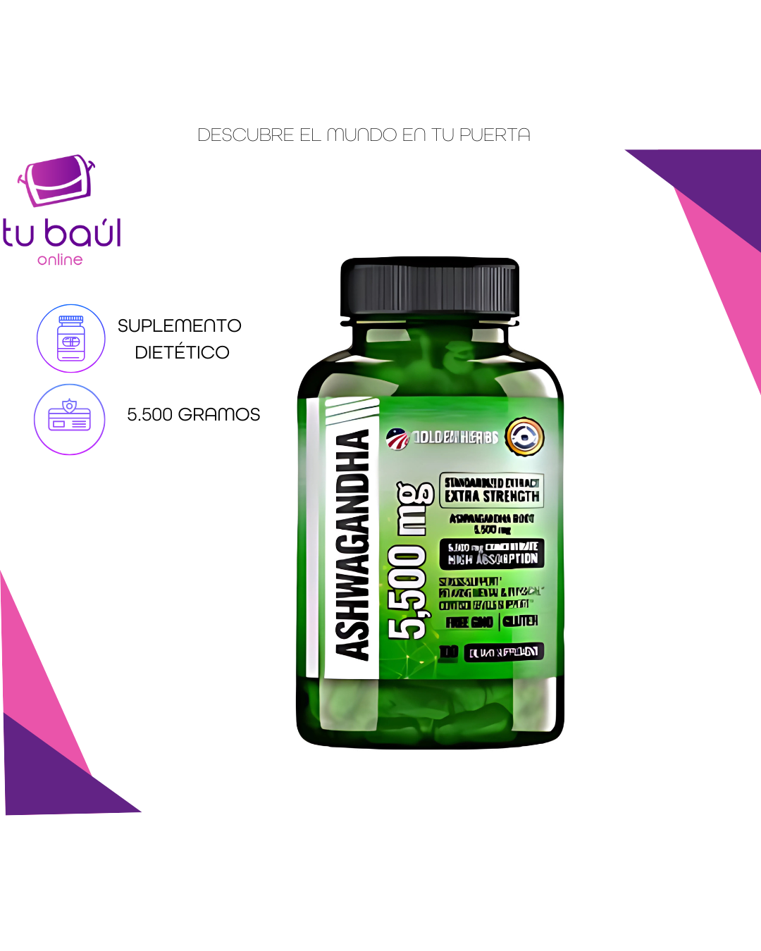 Ashwagandha 5.500 mg – Equilibrio Natural para tu Bienestar