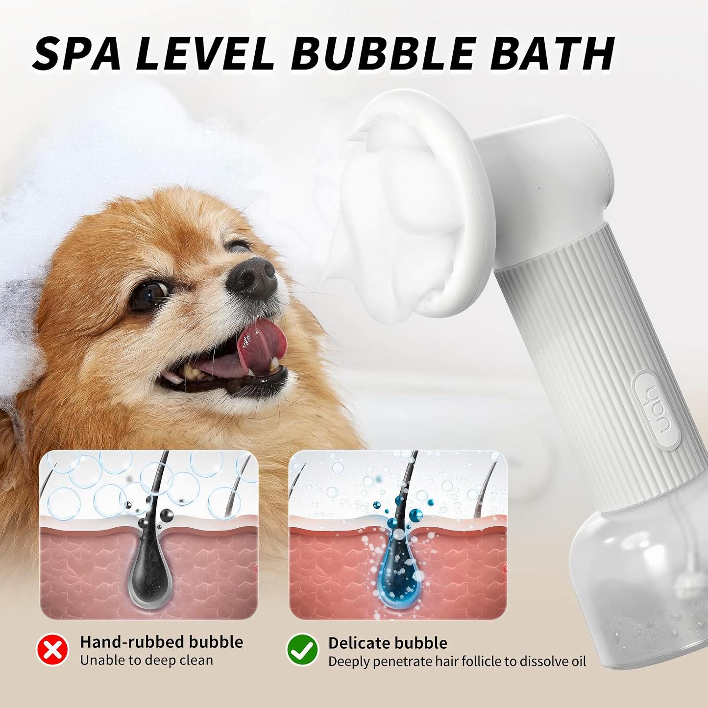 Cepillo de Baño Espuma para Mascotas