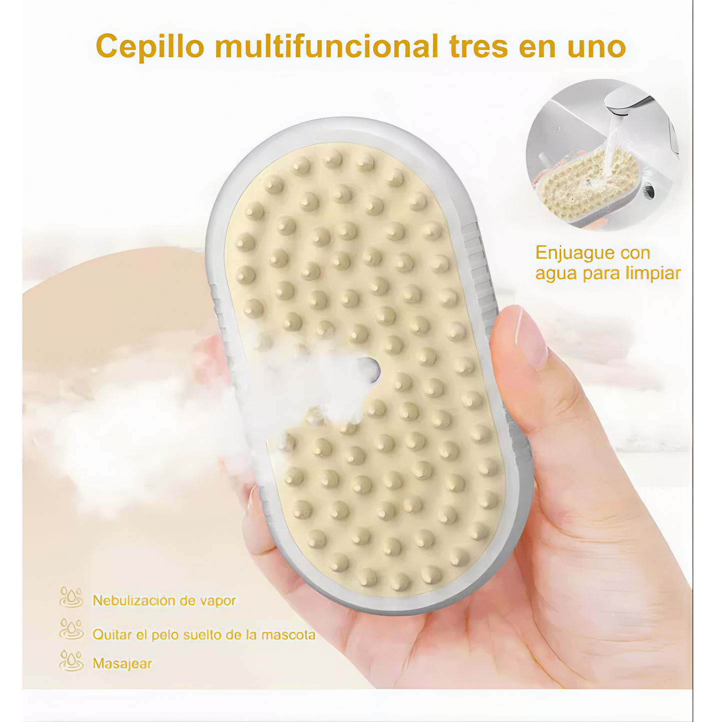 Cepillo de Aseo mascotas con Pulverización
