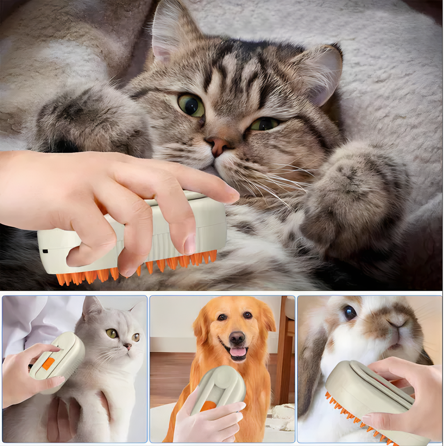 Cepillo de Aseo mascotas con Pulverización