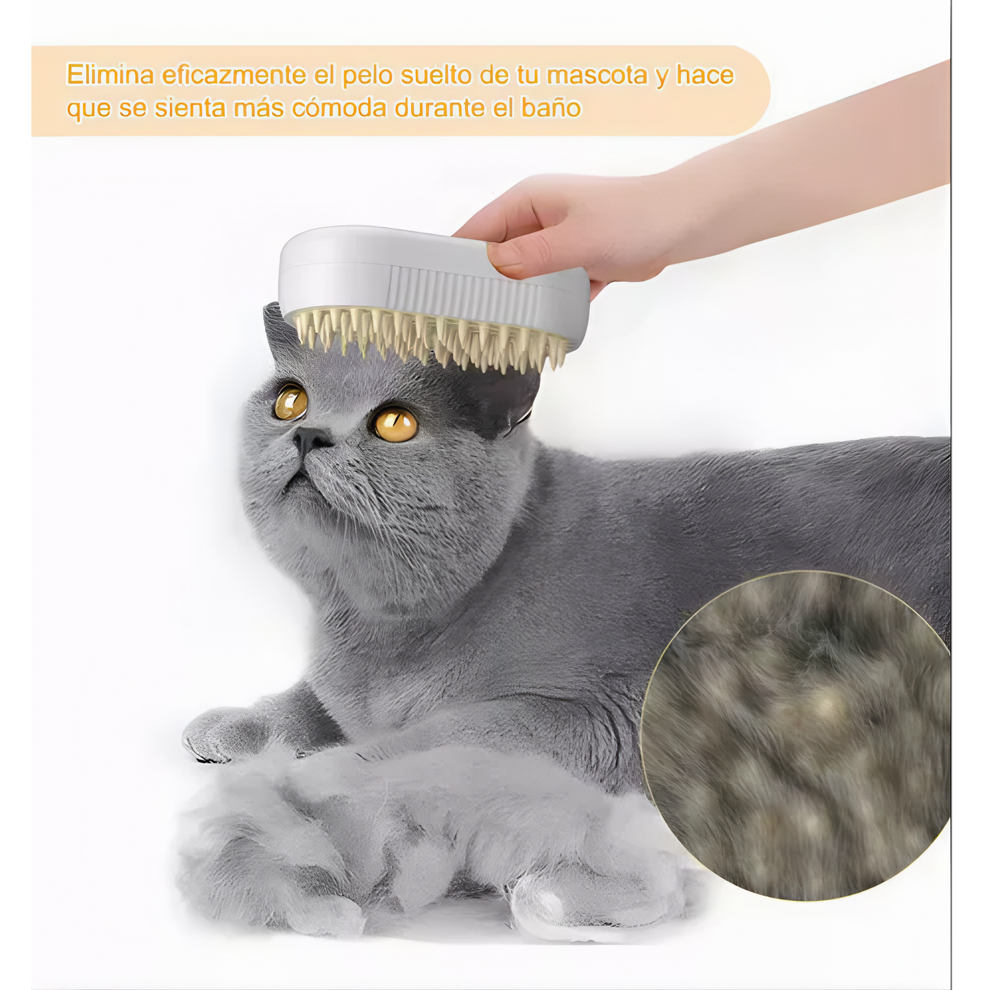 Cepillo de Aseo mascotas con Pulverización