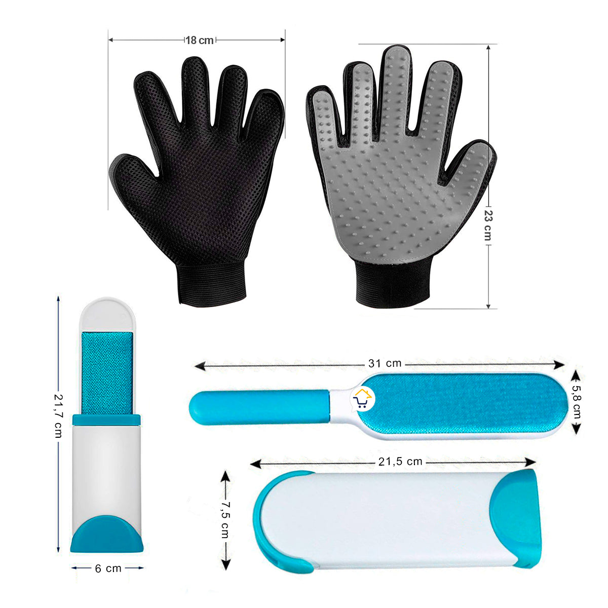 Combo PetCare: Guante y Cepillo Quita Pelos