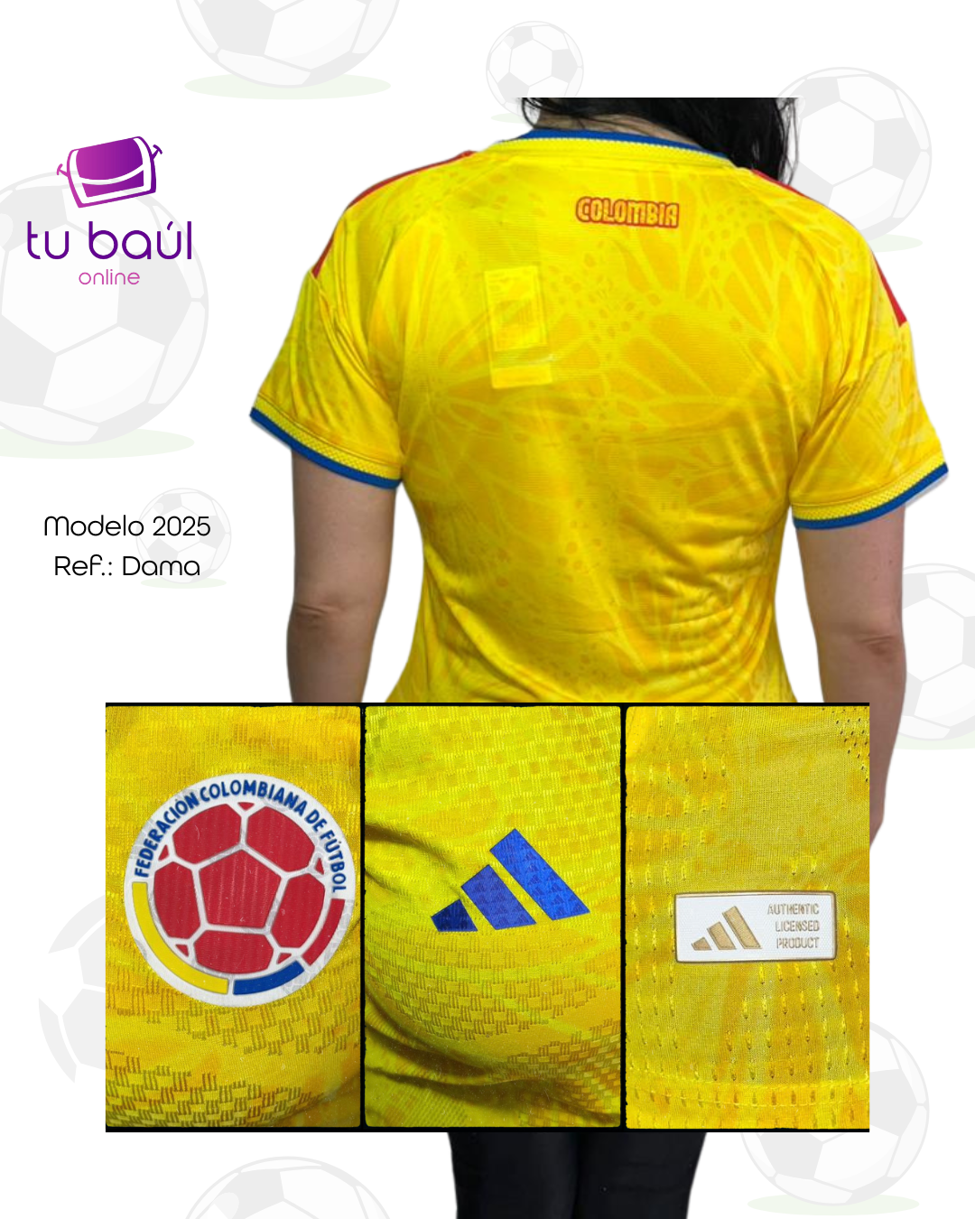 Camiseta Selección Colombia 2026 – Dama (Edición Mundial)
