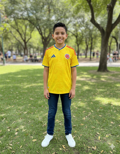 Camiseta Selección Colombia 2026 – Niño  (Edición Mundial)