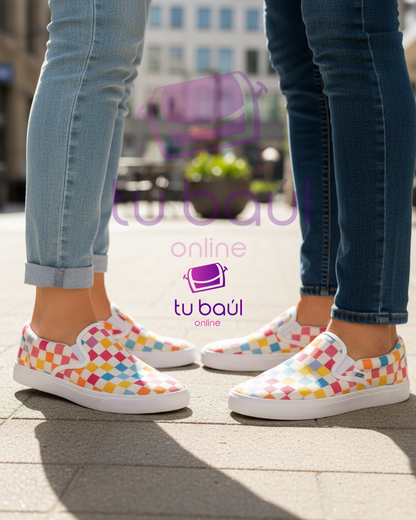 ZAPATILLAS YAK –  MULTICOLOR CHECKERBOARD- UNISEX